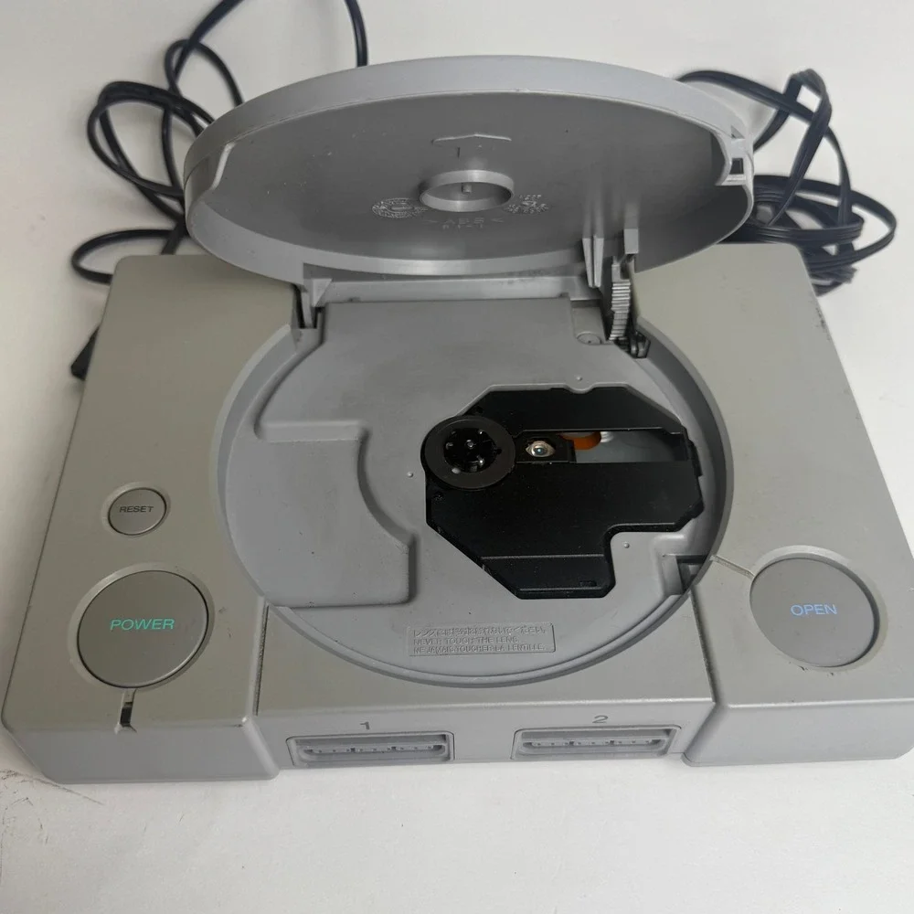 Sony PlayStation 1 Console WORKS Bundle with AV Power Cables and Memory Card